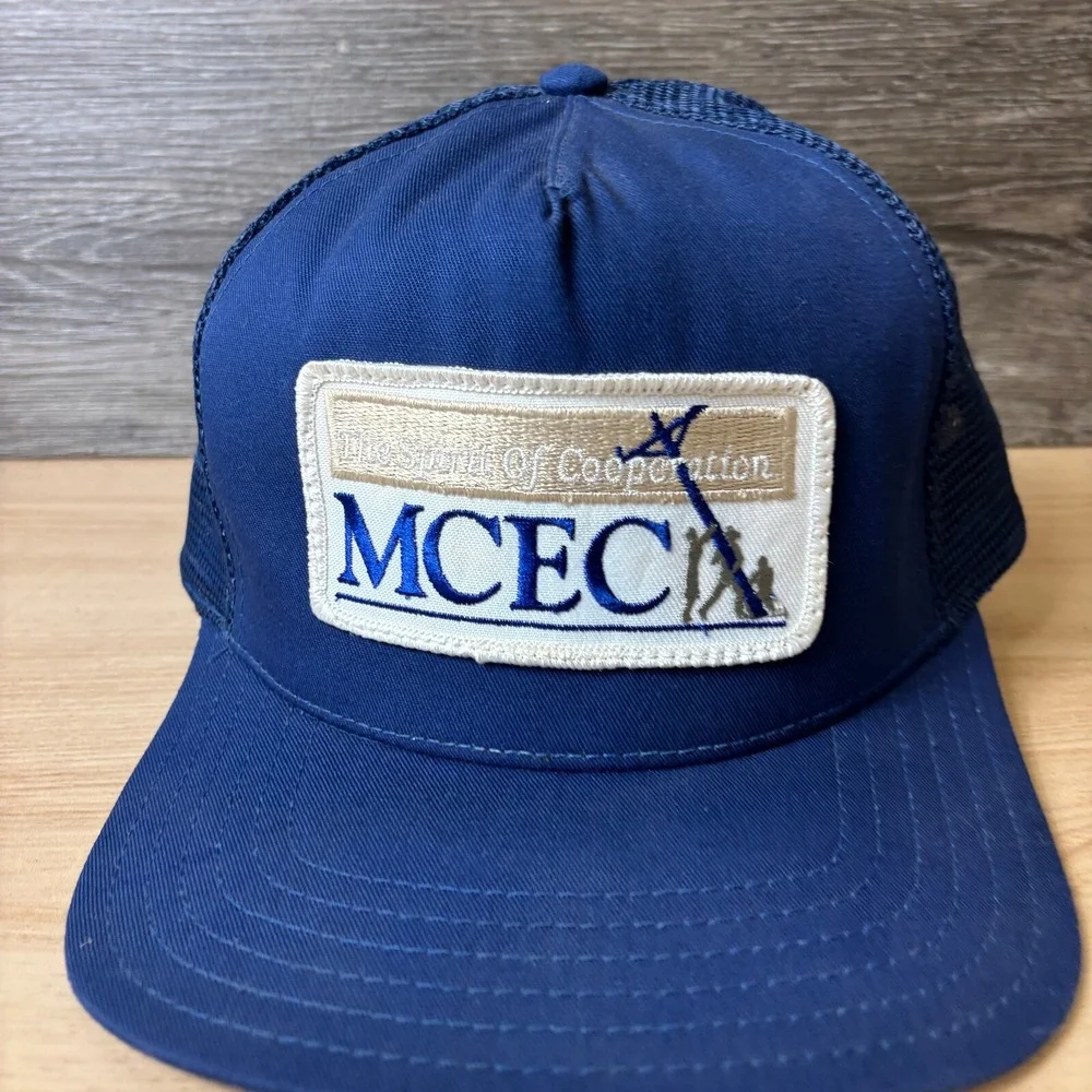 Vintage Mid Carolina Electric Cooperative Hat Cap‎ Snap Back Blue Trucker USA
